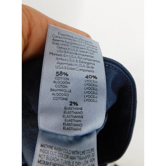 Mother Women's Navy Blue The Bermuda Prep Snippet Frayed Hem Short Size 26 - Picture 7 of 8